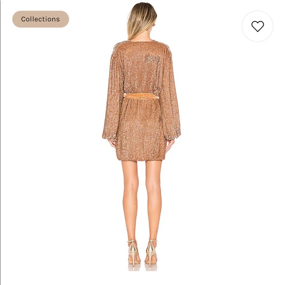 NWT RETROFETE Bronze/Rose Gold Dress - Picture 2 of 3